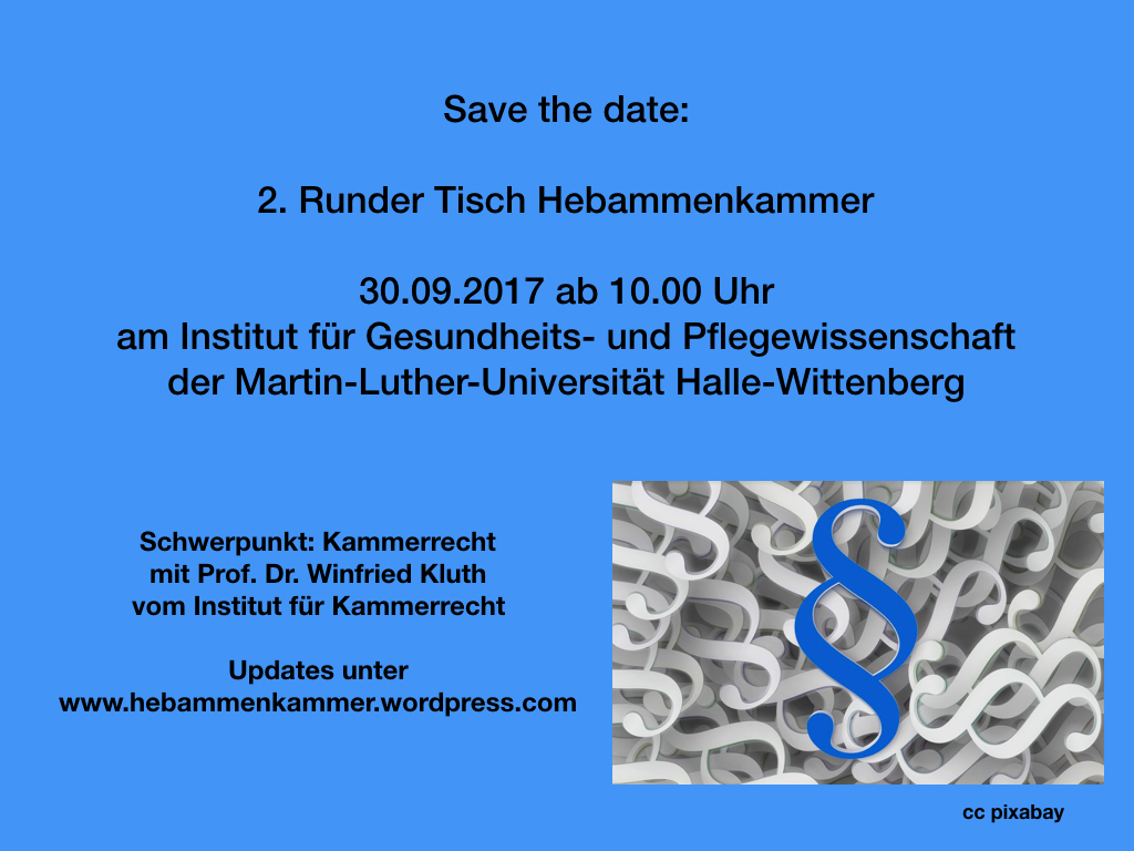 Save the date 2. Runder Tisch Hebammenkammer.001