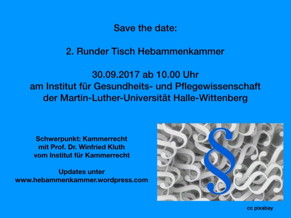 Save the date 2. Runder Tisch Hebammenkammer.001